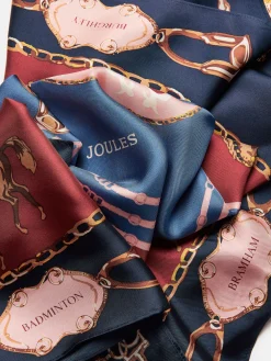 Bloomfield Navy Silk Square Scarf