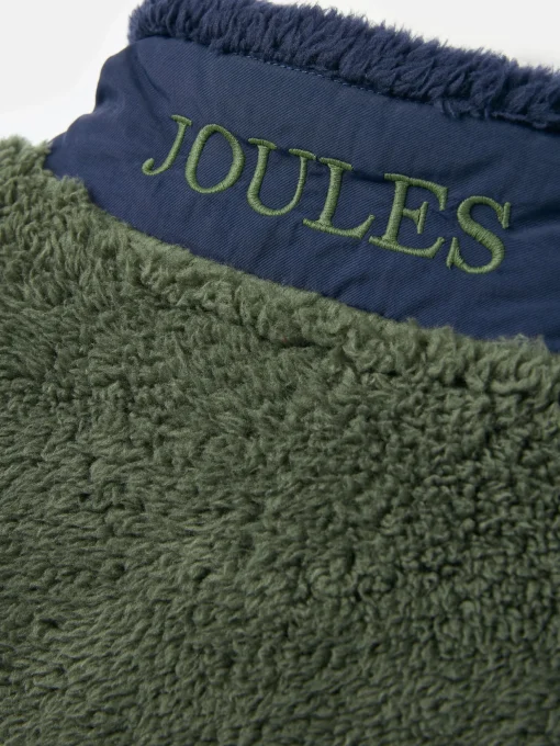 Boys' Always Cosy Green/Navy Half Zip Borg Fleece