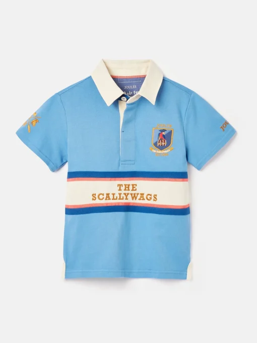 Boys' Tournament Blue Rugby Jersey Polo Shirt