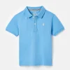 Boys' Woody Blue Pique Cotton Polo Shirt