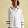 Brinley Cream Cotton Deck Shirt