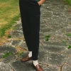 Calla Navy Corduroy Tapered Trousers