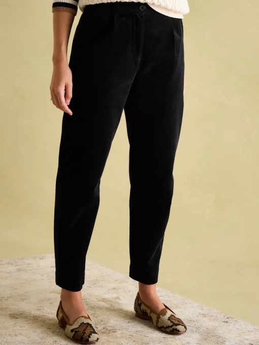Calla Navy Corduroy Tapered Trousers