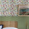 Cream Cambridge Painted Floral 10M Wallpaper