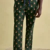 Dozer Green Cotton Pyjama Bottoms