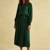 Elena Green Paisley Button Down Maxi Dress
