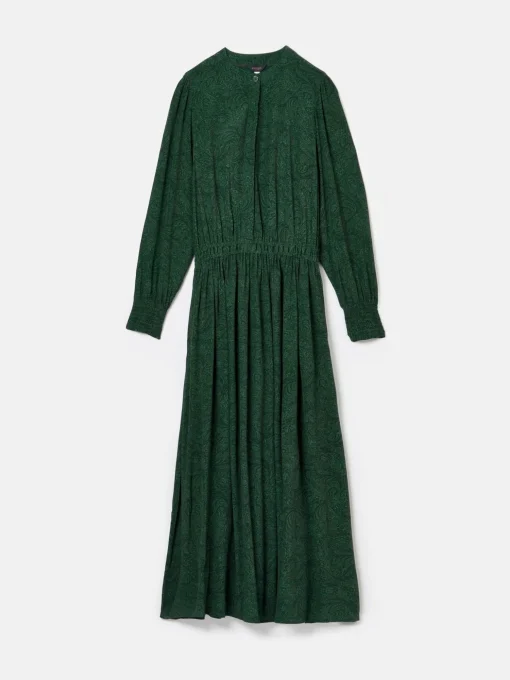 Elena Green Paisley Button Down Maxi Dress