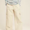 Georgia Beige Cargo Wide Leg Trousers