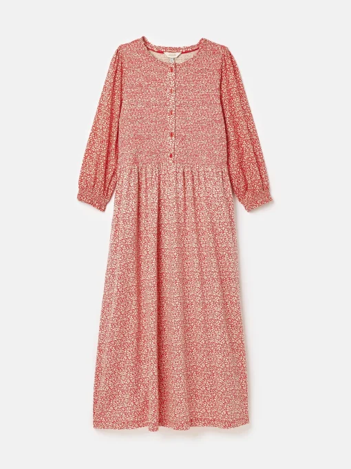 Gia Red Mixed Fabric Dress