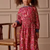 Girls' Odelia Red Animals Printed Dress