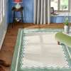 Green Chalfield Scallop Wool Tufted Rug