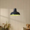 Hatfield Navy & Green Industrial-Style Pendant Light
