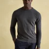Jarvis Charcoal Grey Crew Neck Knitted Jumper