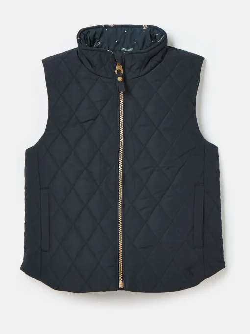 Kids' Atwell Navy Blue Showerproof Reversible Gilet