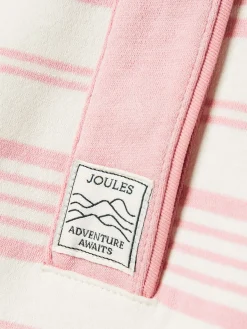 Kids' Burnham Pink Stripe Funnel Neck Sweatshirt