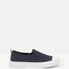 Kids' Peasy Blue Slip On Plimsolls