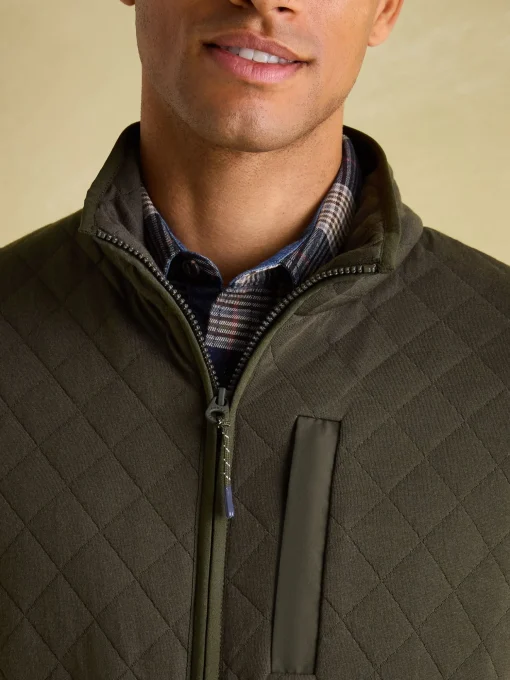 Malton Green Quilted Jersey Gilet