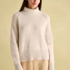 May Oatmeal Merino Wool Jumper with Detachable Roll Neck