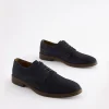 Navy Blue Suede Derby
