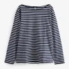 New Harbour Navy Stripe Boat Neck Breton Top