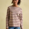 New Harbour Oat multi Boat Neck Breton Top