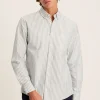 Oxford Blue/Green Striped Classic Fit Shirt