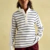Southwold Navy Button Down Striped Sweatshirt