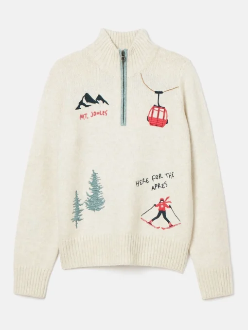 Summit Cream Quarter Zip Ski Jumper