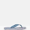 Sunvale Blue Floral Printed Flip Flops