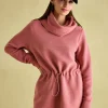 Willow Pink Cowl Neck Sweatshirt
