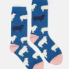 Women's Amble Blue Icon Socks (size 4-8)