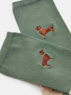 Women's Everyday Green/Ecru 2 Pack Socks (size 4-8)