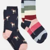 Women's Everyday Navy/Pink 2 Pack Socks (size 4-8)