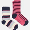 Women's Everyday Red/Pink 2 Pack Socks (size 4-8)