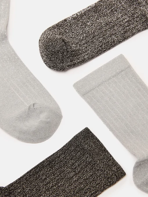 Women's Freya Silver Glitter Socks